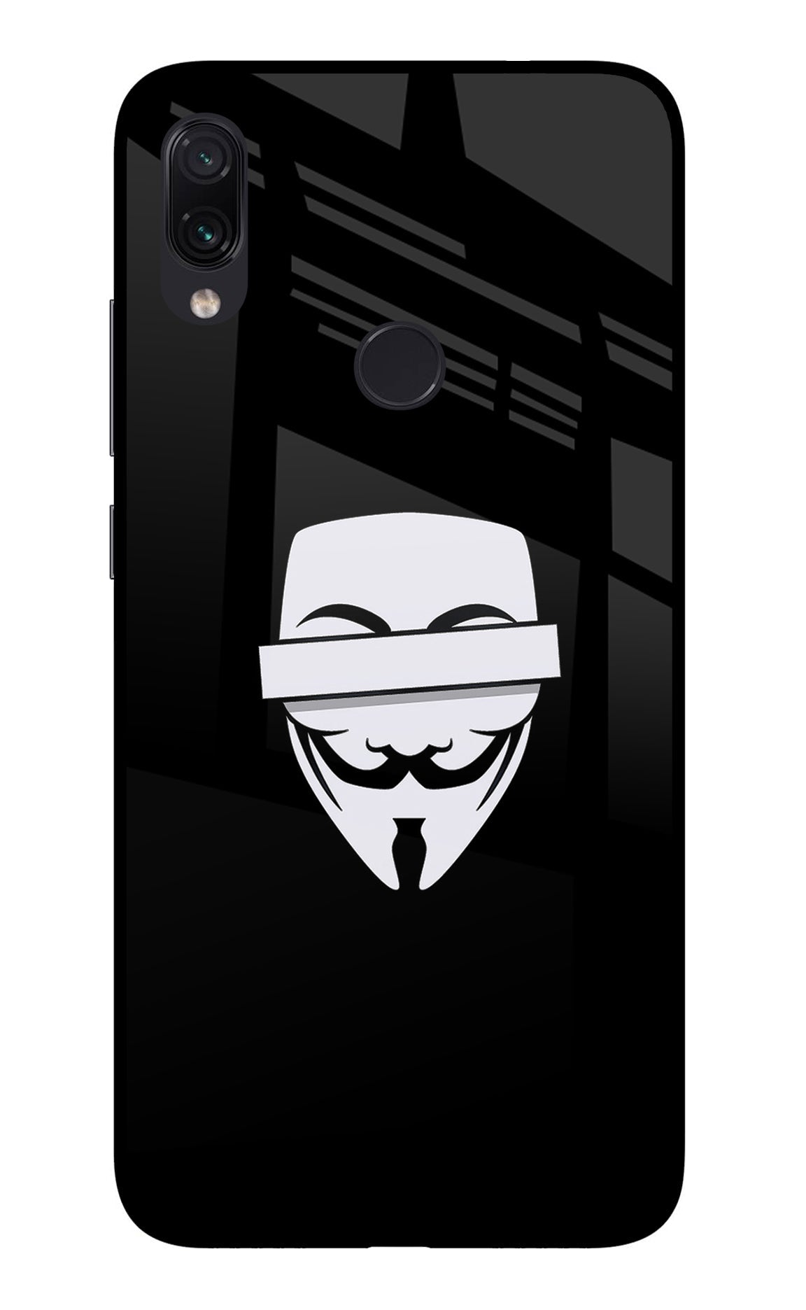 Anonymous Face Redmi Note 7/7S/7 Pro Glass Case
