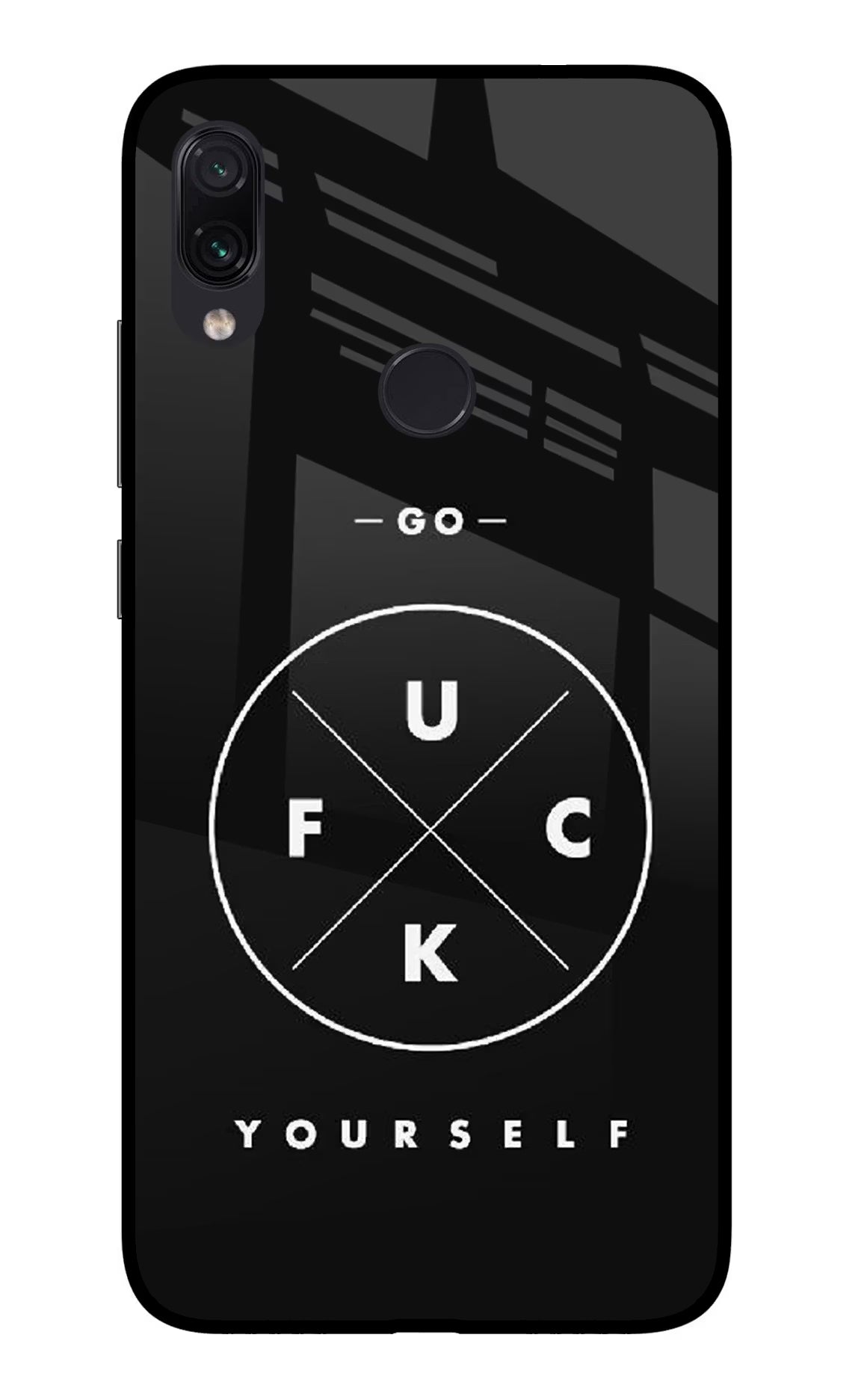 Go Fuck Yourself Redmi Note 7/7S/7 Pro Glass Case Back Cover by Casekaro