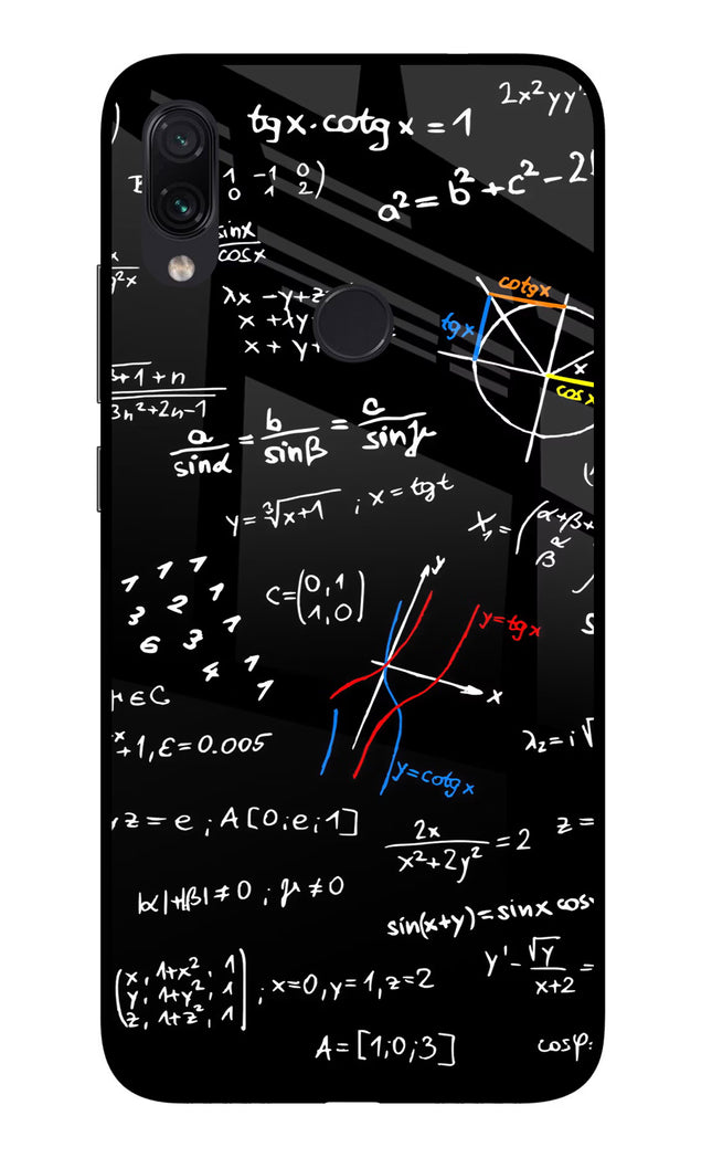 Mathematics Formula Redmi Note 7/7S/7 Pro Glass Case Back Cover by Casekaro
