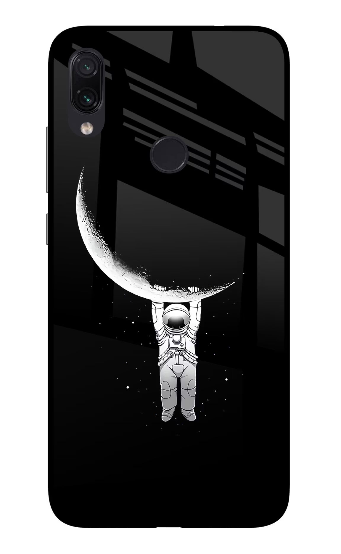 Moon Space Redmi Note 7/7S/7 Pro Glass Case Back Cover by Casekaro