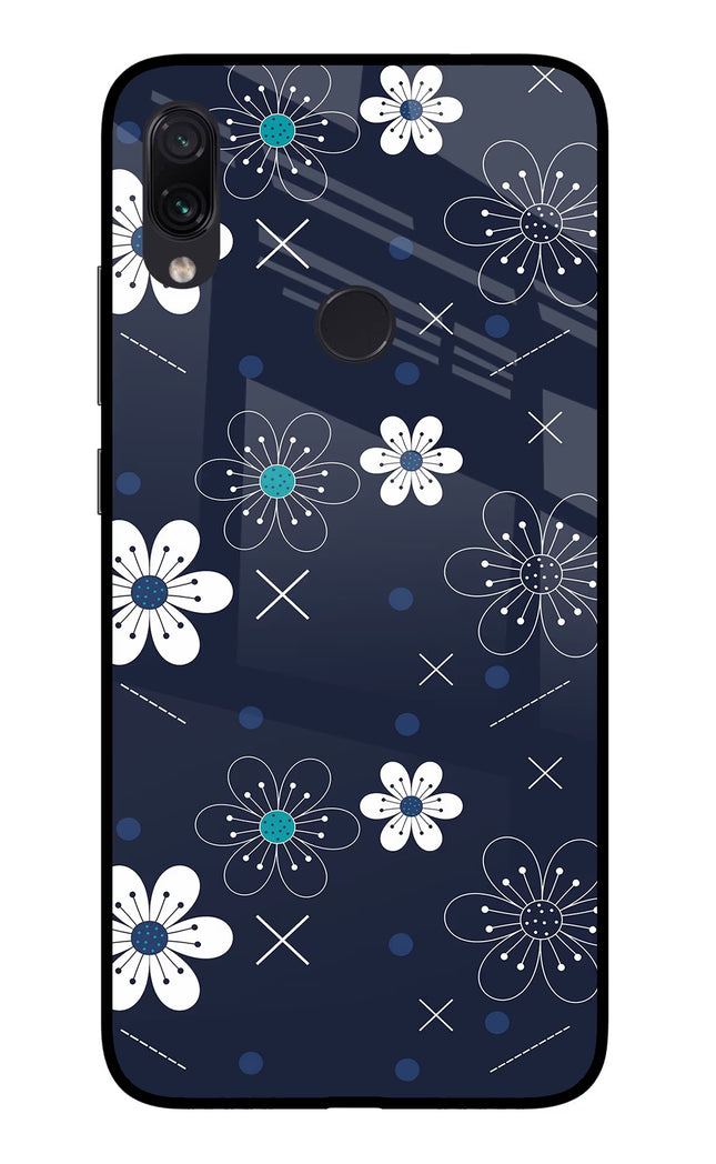 Flowers Redmi Note 7/7S/7 Pro Glass Case Back Cover by Casekaro