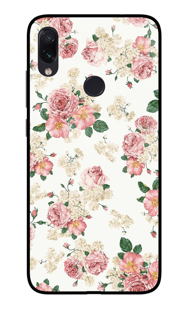 Flowers Redmi Note 7/7S/7 Pro Glass Case Back Cover by Casekaro