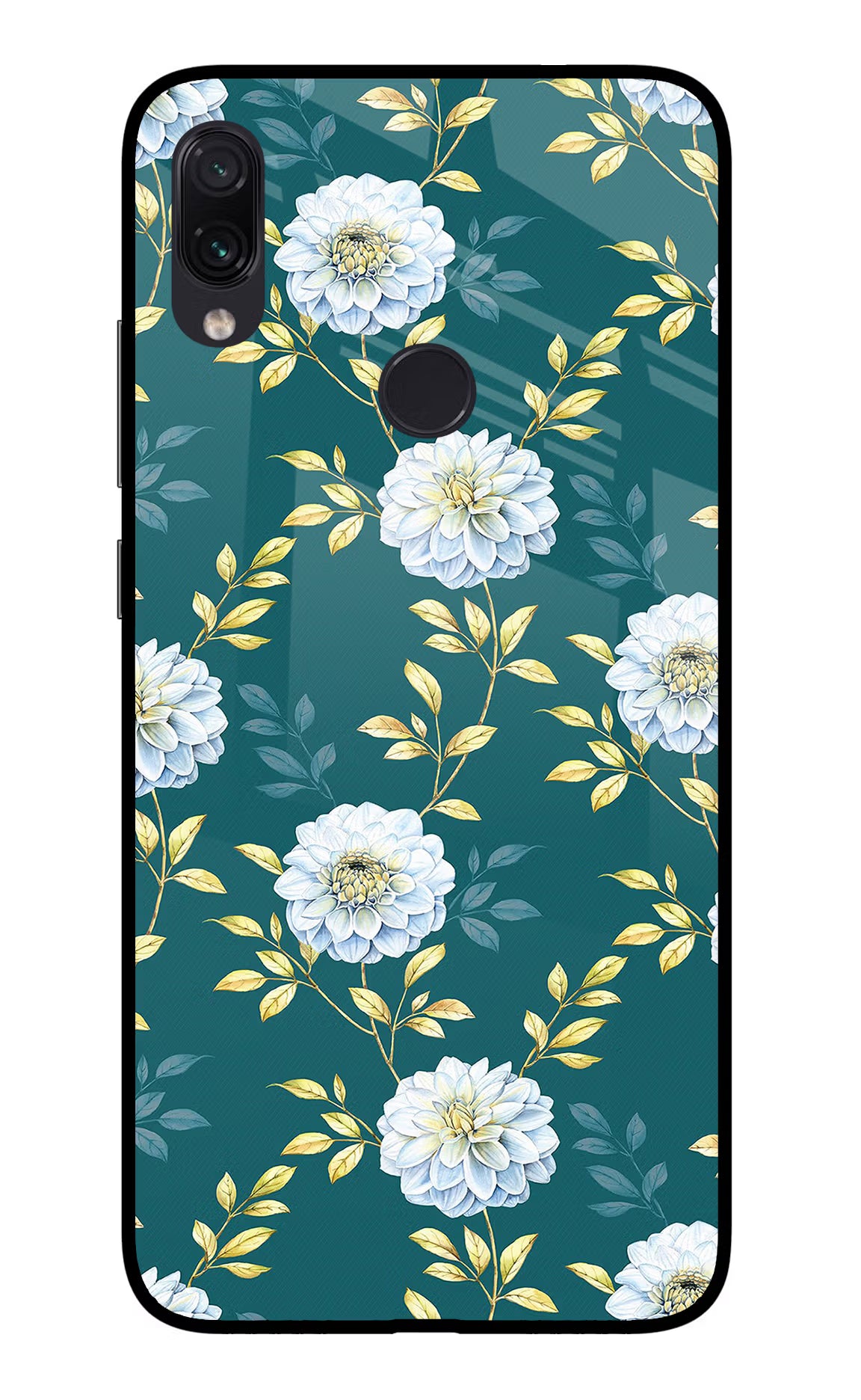 Flowers Redmi Note 7/7S/7 Pro Glass Case Back Cover by Casekaro
