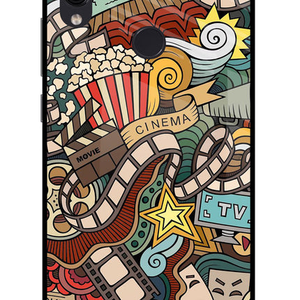 Cinema Abstract Redmi Note 7/7S/7 Pro Glass Case Back Cover by Casekaro