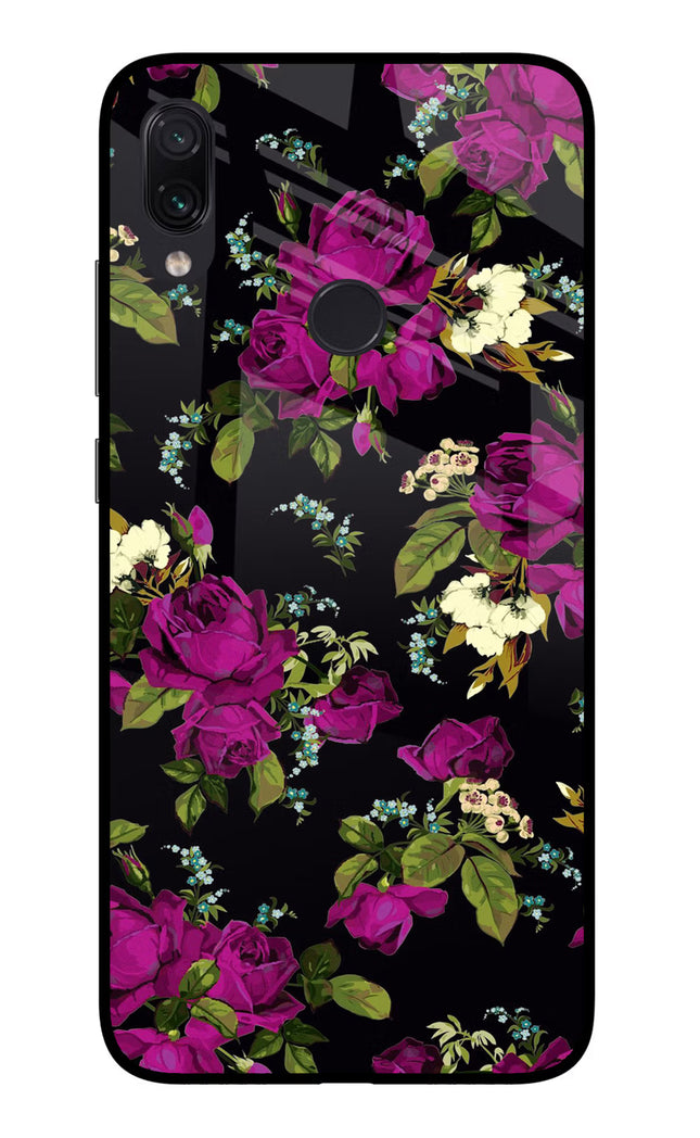 Flowers Redmi Note 7/7S/7 Pro Glass Case Back Cover by Casekaro