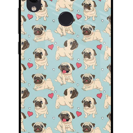 Pug Dog Redmi Note 7/7S/7 Pro Glass Case Back Cover by Casekaro