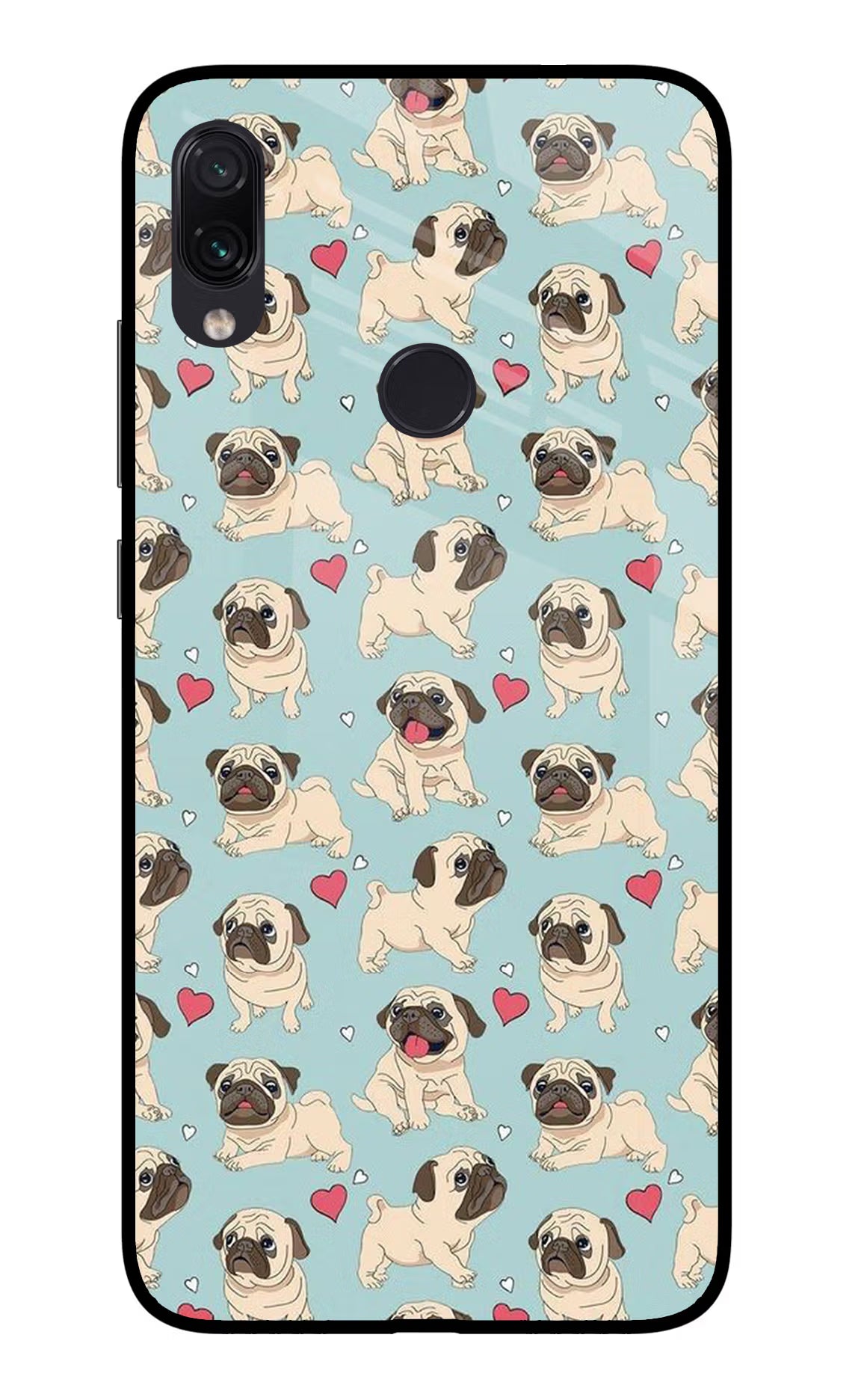 Pug Dog Redmi Note 7/7S/7 Pro Glass Case Back Cover by Casekaro