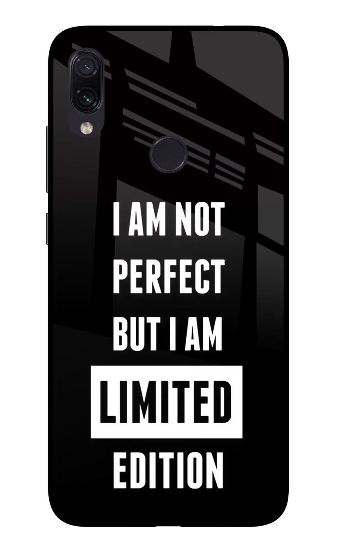 I Am Not Perfect But I Am Limited Edition Redmi Note 7/7S/7 Pro Glass Case Back Cover by Casekaro