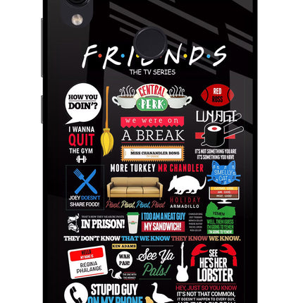 FRIENDS Redmi Note 7/7S/7 Pro Glass Case Back Cover by Casekaro