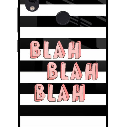Blah Blah Blah Redmi Note 7/7S/7 Pro Glass Case Back Cover by Casekaro