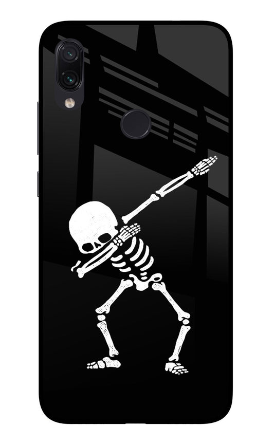 Dabbing Skeleton Art Redmi Note 7/7S/7 Pro Glass Case