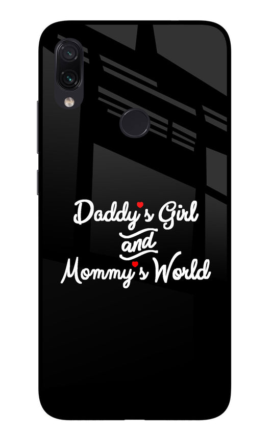 Daddy's Girl and Mommy's World Redmi Note 7/7S/7 Pro Glass Case