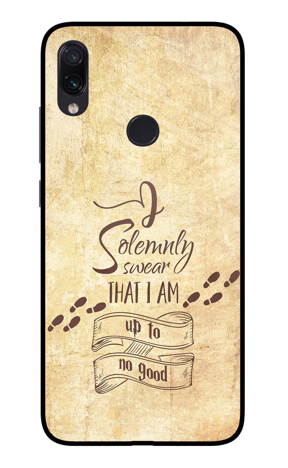 I Solemnly swear that i up to no good Redmi Note 7/7S/7 Pro Glass Case Back Cover by Casekaro