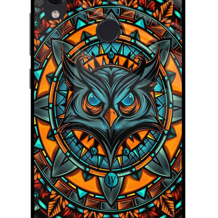 Angry Owl Art Redmi Note 7/7S/7 Pro Glass Case Back Cover by Casekaro
