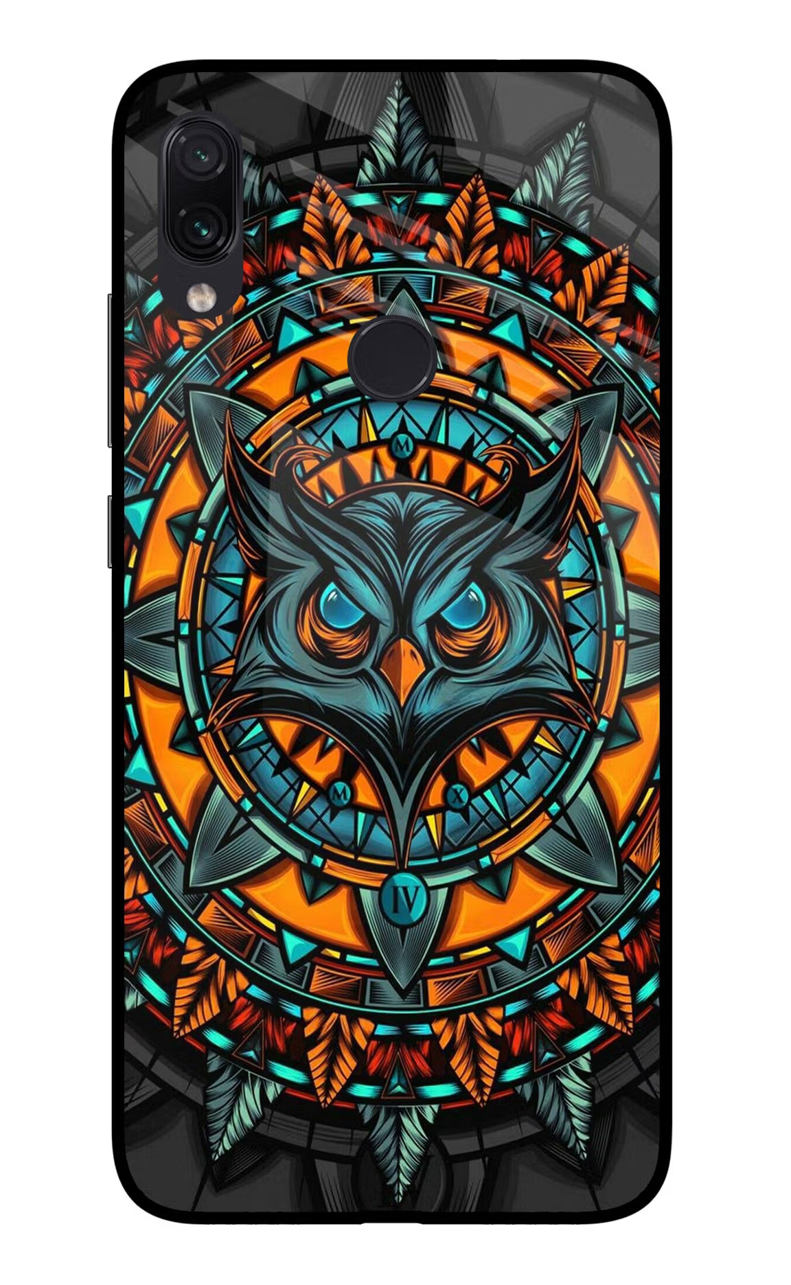 Angry Owl Art Redmi Note 7/7S/7 Pro Glass Case Back Cover by Casekaro