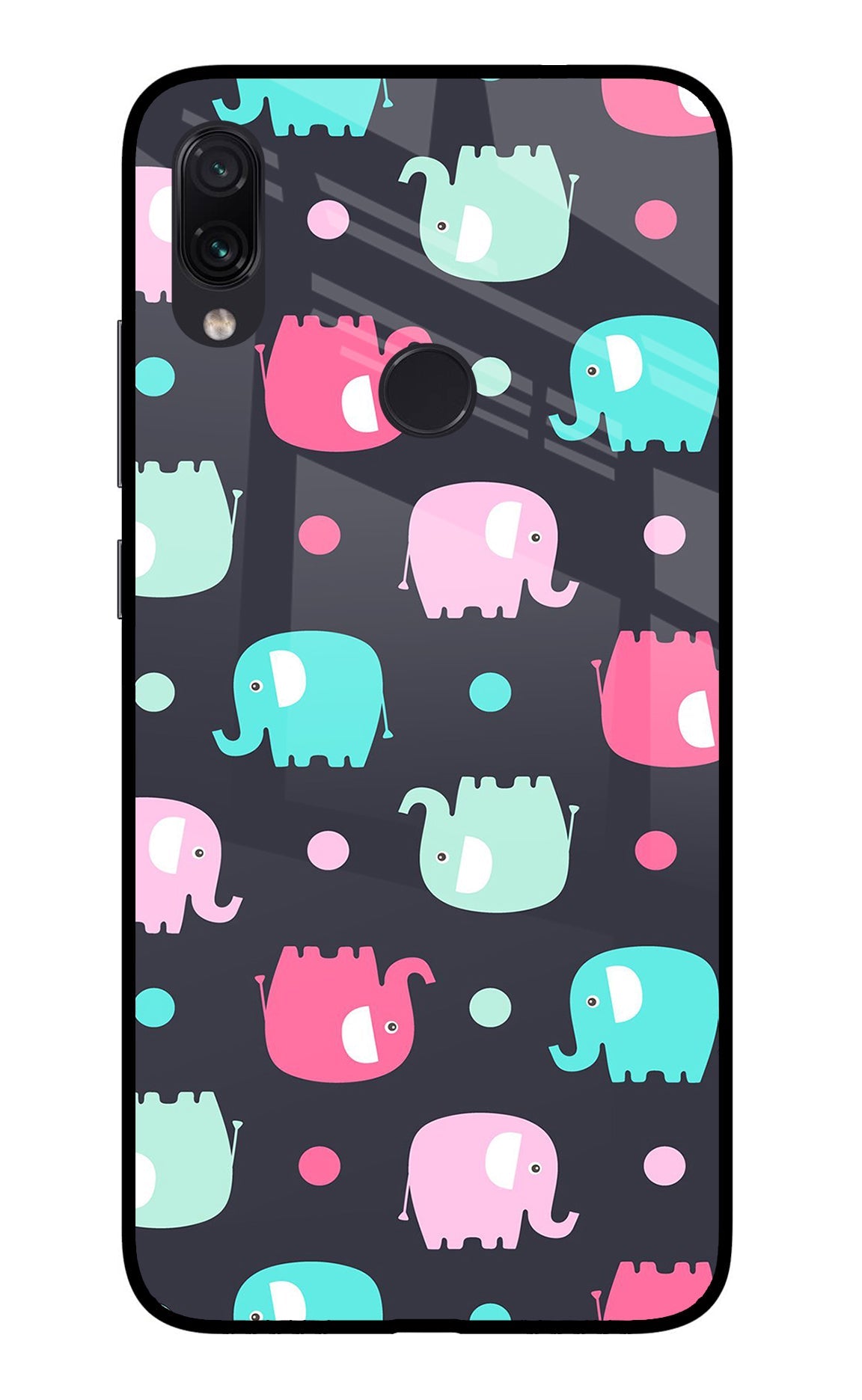 Elephants Redmi Note 7/7S/7 Pro Glass Case