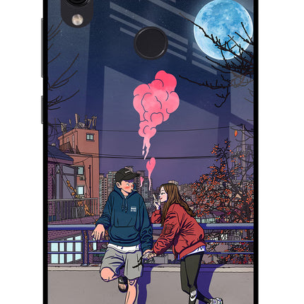 Chilling Couple Redmi Note 7/7S/7 Pro Glass Case Back Cover by Casekaro