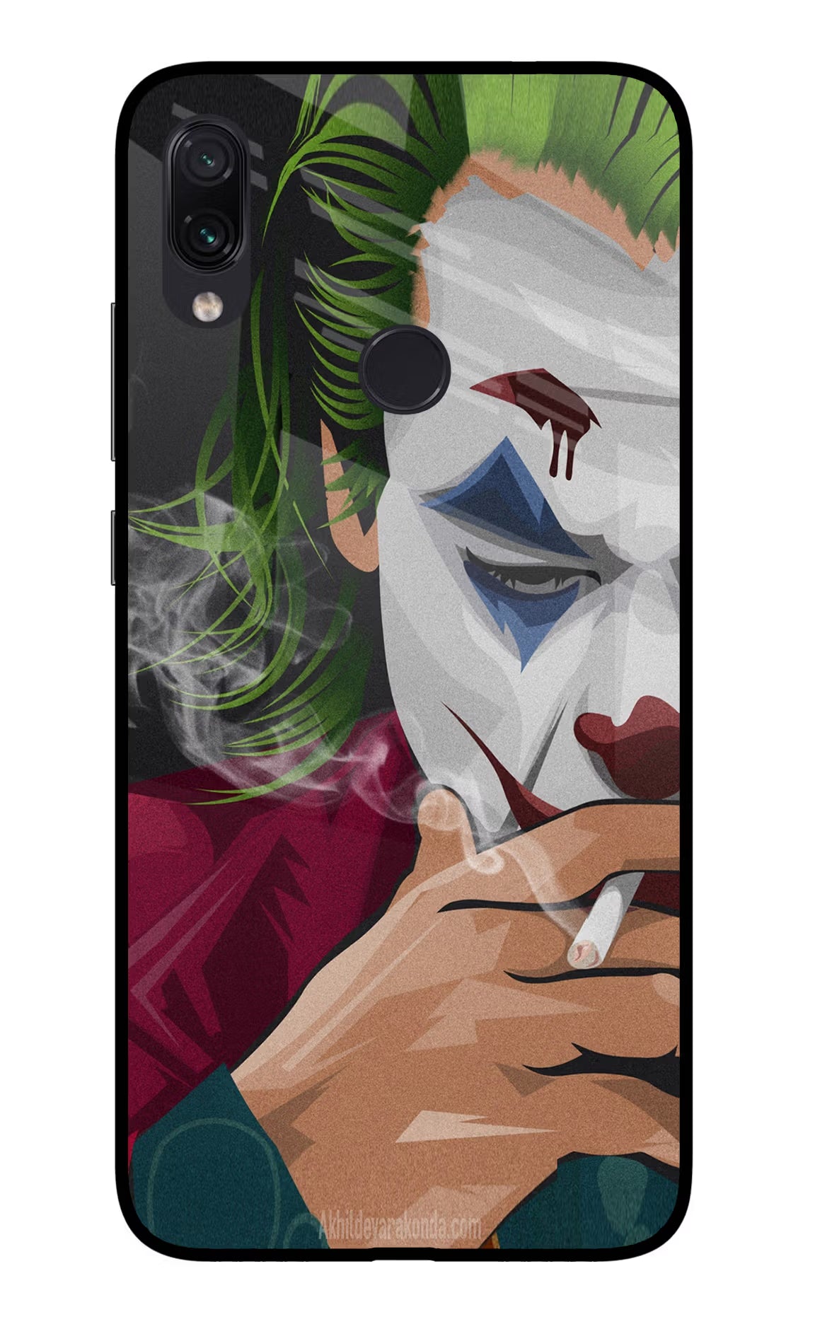 Joker Smoking Redmi Note 7/7S/7 Pro Glass Case Back Cover by Casekaro