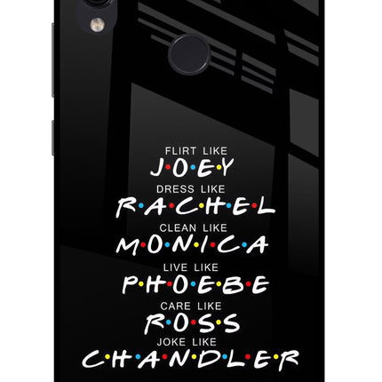 FRIENDS Character Redmi Note 7/7S/7 Pro Glass Case Back Cover by Casekaro