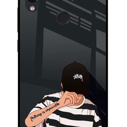 Aesthetic Boy Redmi Note 7/7S/7 Pro Glass Case Back Cover by Casekaro
