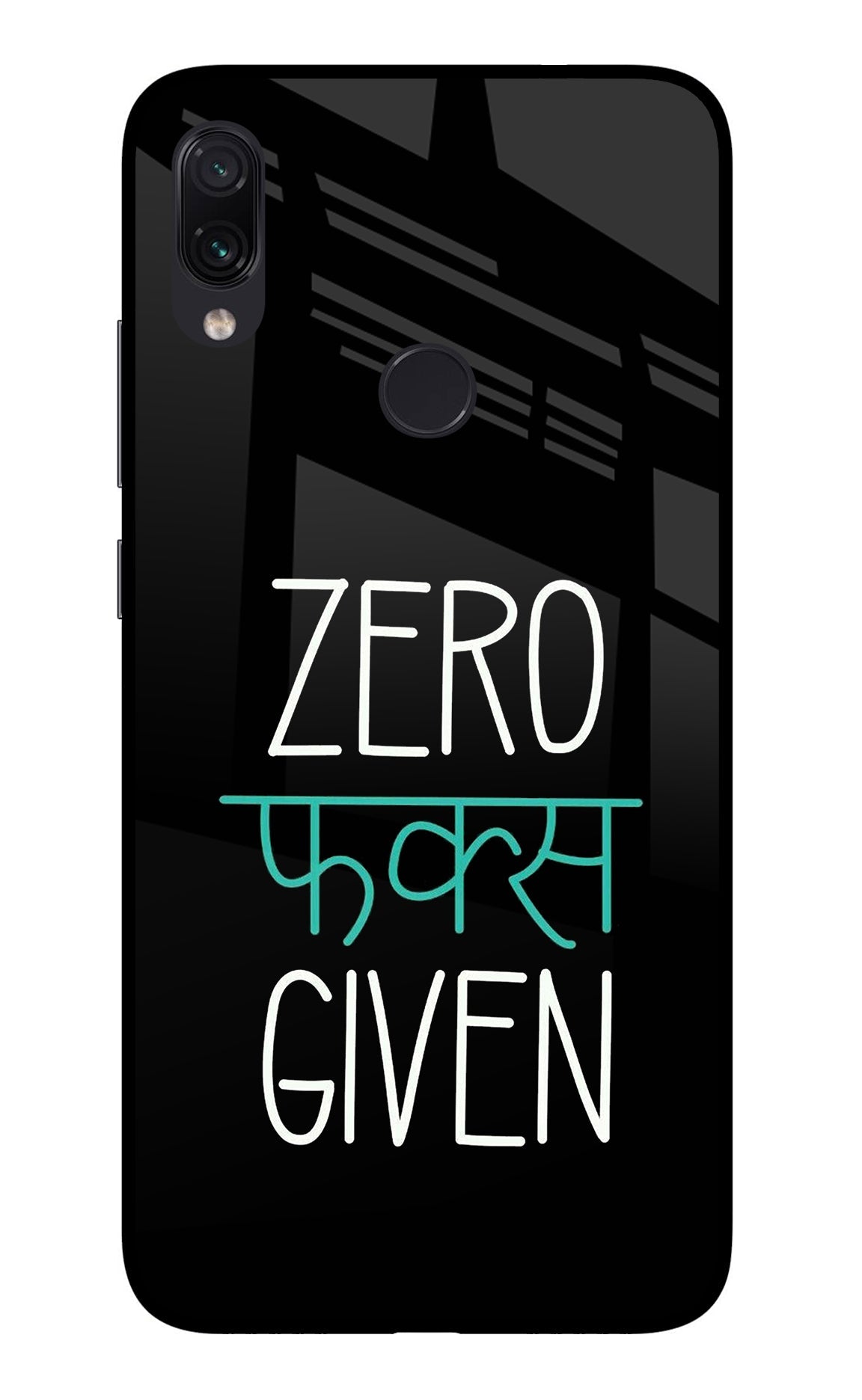 Zero Fucks Given Redmi Note 7/7S/7 Pro Glass Case