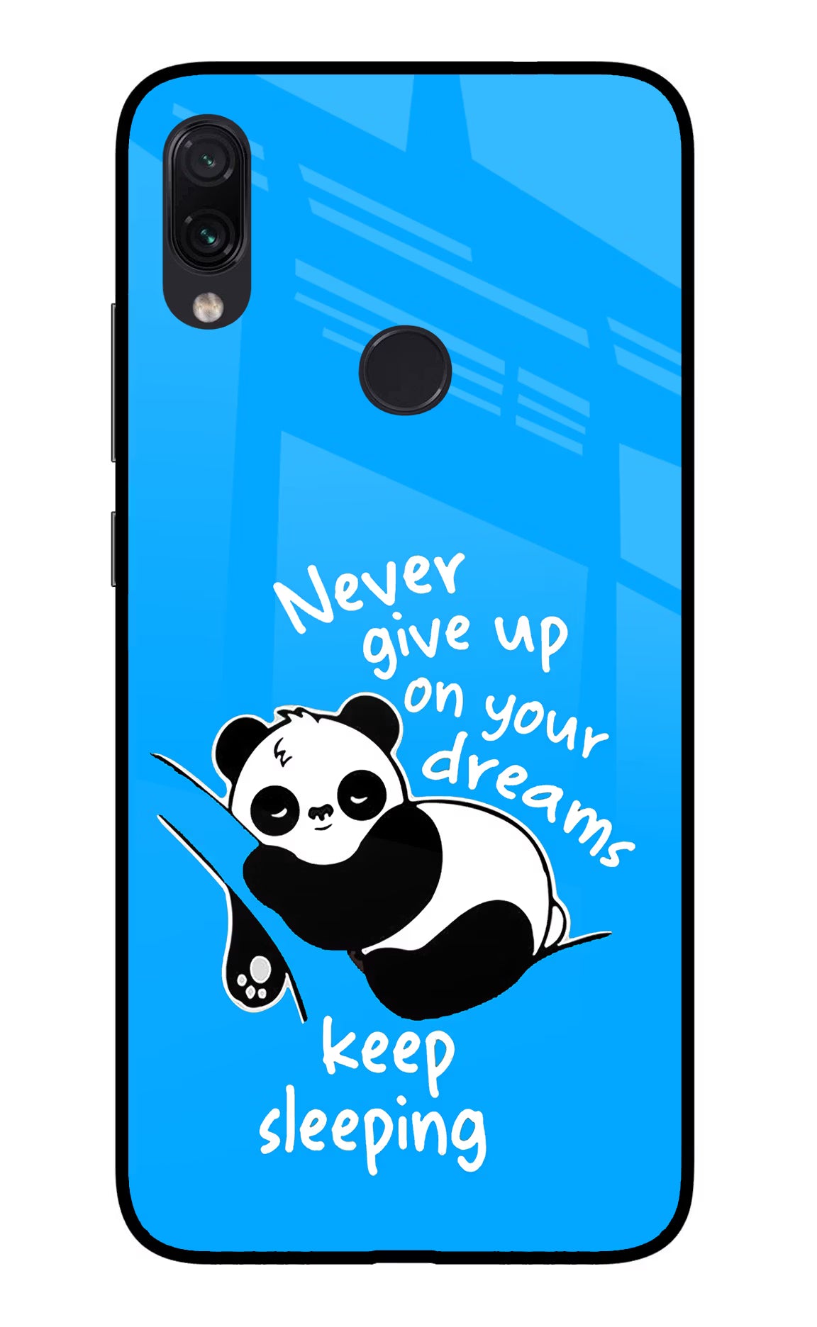 Keep Sleeping Redmi Note 7/7S/7 Pro Glass Case Back Cover by Casekaro