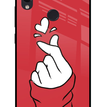 Korean Love Sign Redmi Note 7/7S/7 Pro Glass Case Back Cover by Casekaro