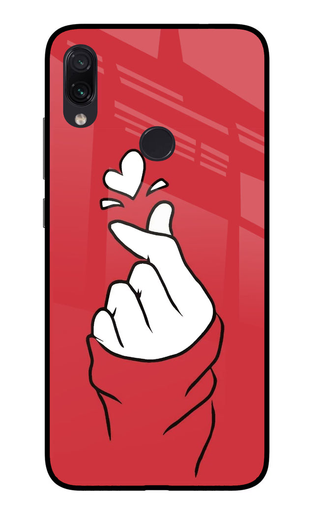 Korean Love Sign Redmi Note 7/7S/7 Pro Glass Case Back Cover by Casekaro