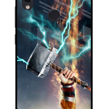 Thor Hammer Mjolnir Redmi Note 7/7S/7 Pro Glass Case Back Cover by Casekaro