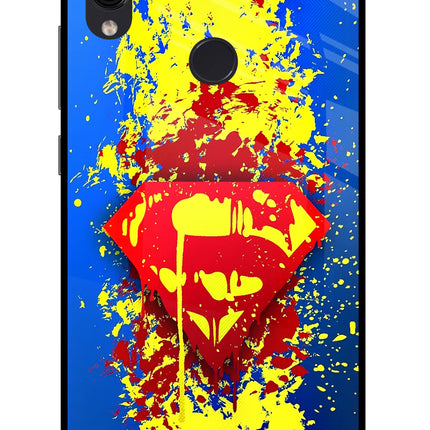 Superman logo Redmi Note 7/7S/7 Pro Glass Case Back Cover by Casekaro