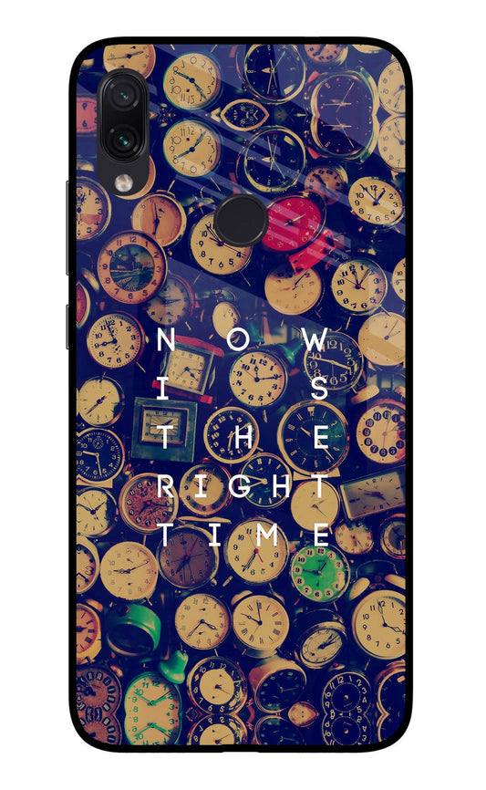 Now is the Right Time Quote Redmi Note 7/7S/7 Pro Glass Case