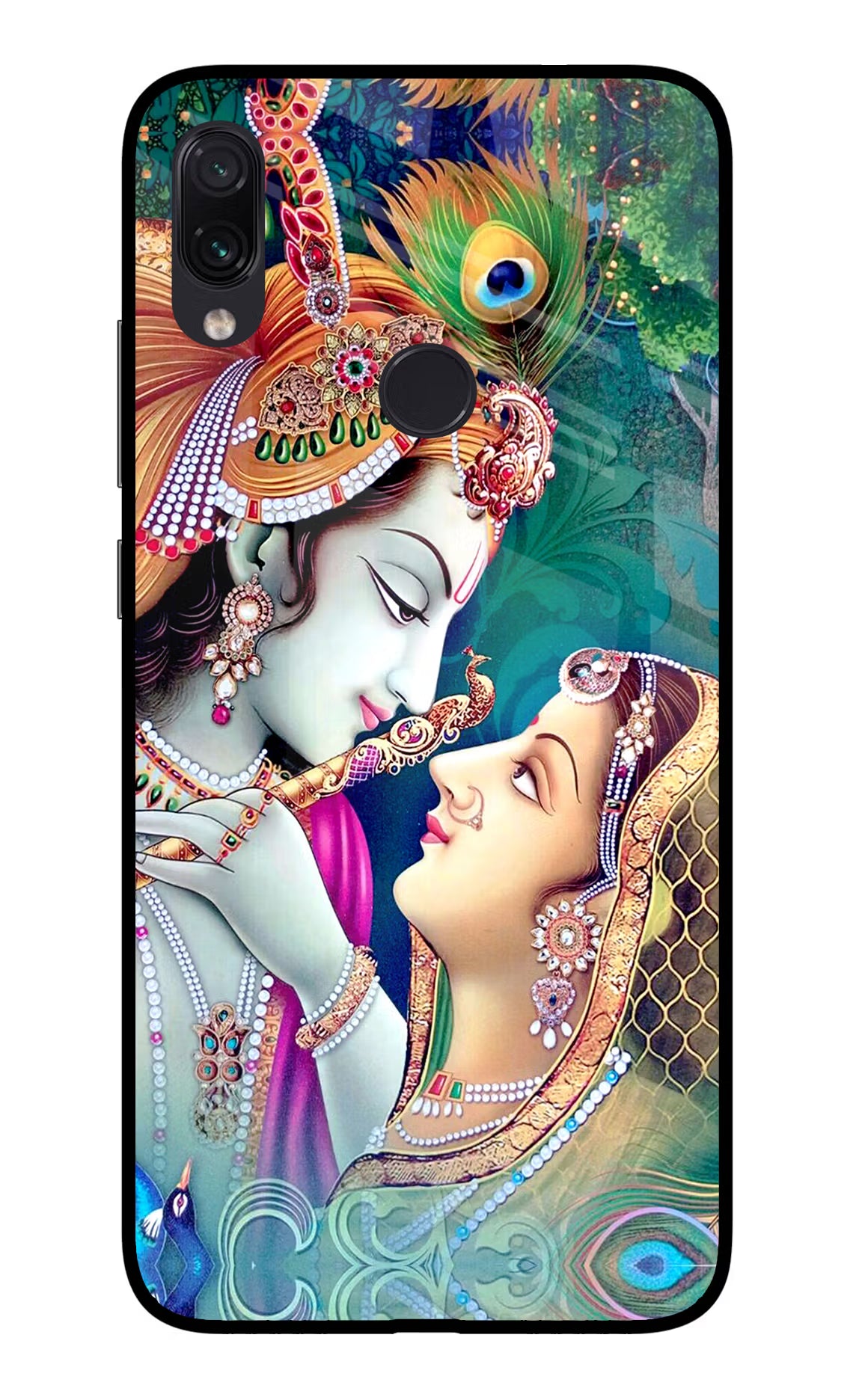 Lord Radha Krishna Redmi Note 7/7S/7 Pro Glass Case Back Cover by Casekaro