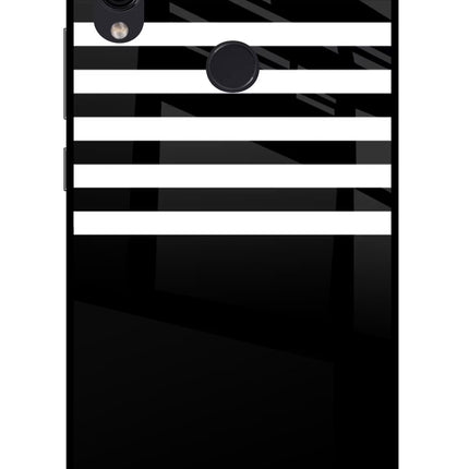 Black and White Print Redmi Note 7/7S/7 Pro Glass Case Back Cover by Casekaro