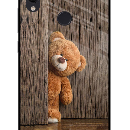 Teddy Wooden Redmi Note 7/7S/7 Pro Glass Case Back Cover by Casekaro