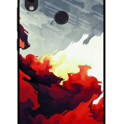 Fire Cloud Redmi Note 7/7S/7 Pro Glass Case Back Cover by Casekaro
