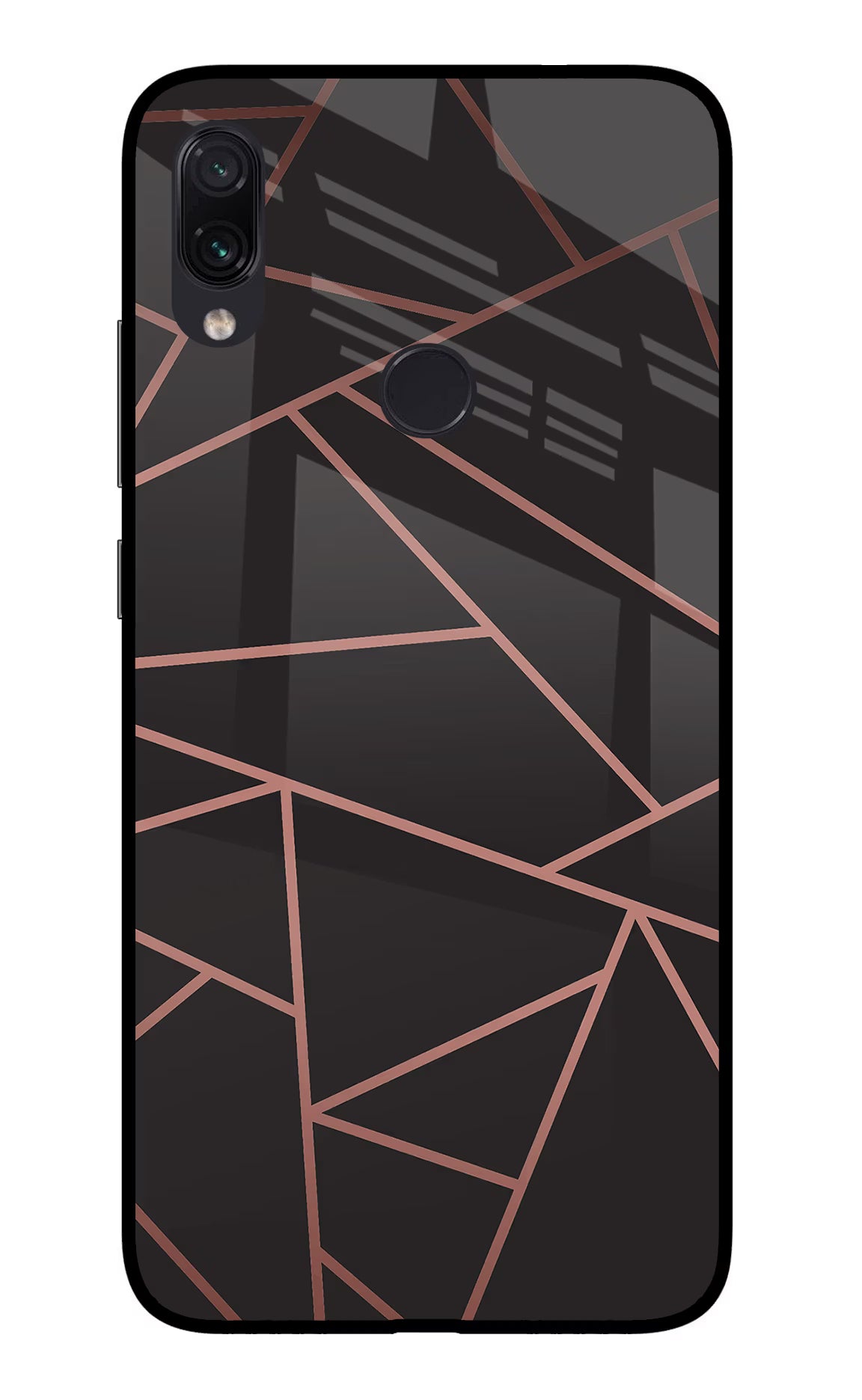 Geometric Pattern Redmi Note 7/7S/7 Pro Glass Case Back Cover by Casekaro