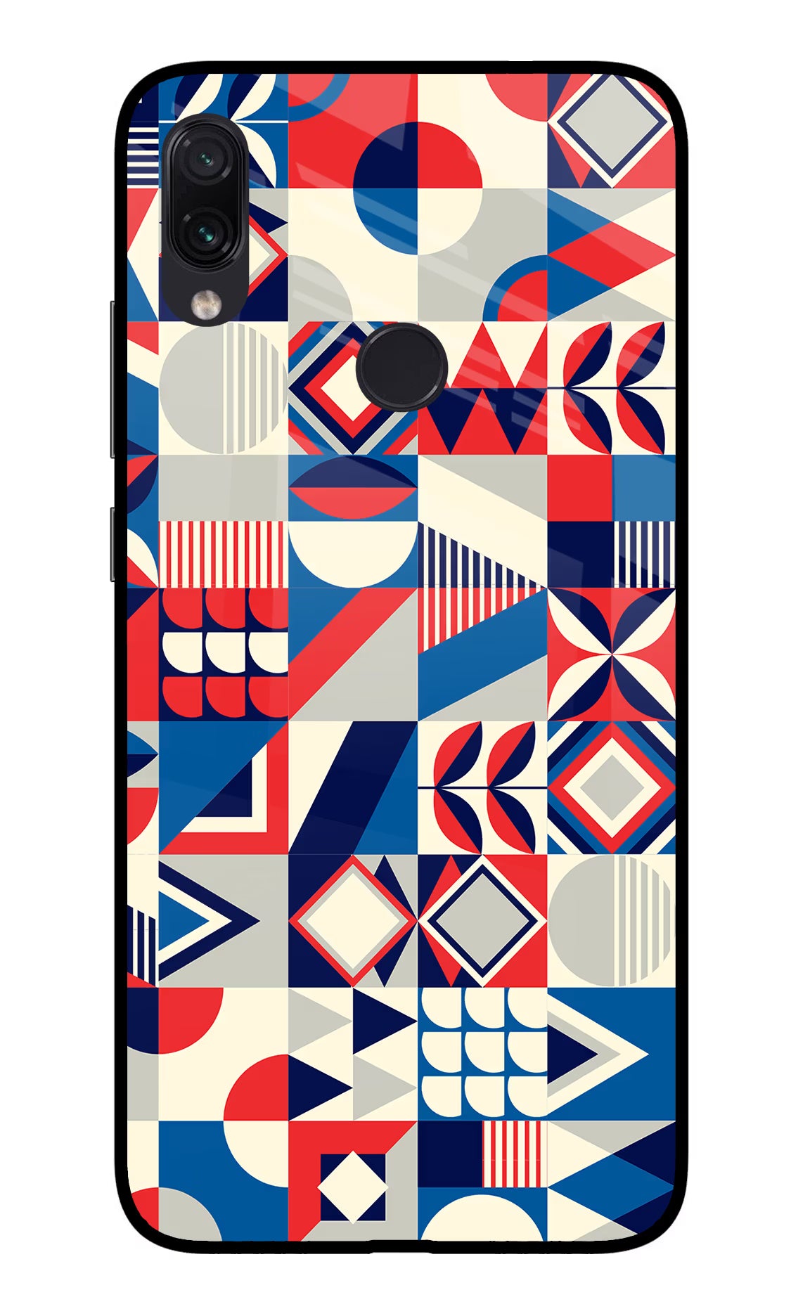 Colorful Pattern Redmi Note 7/7S/7 Pro Glass Case Back Cover by Casekaro