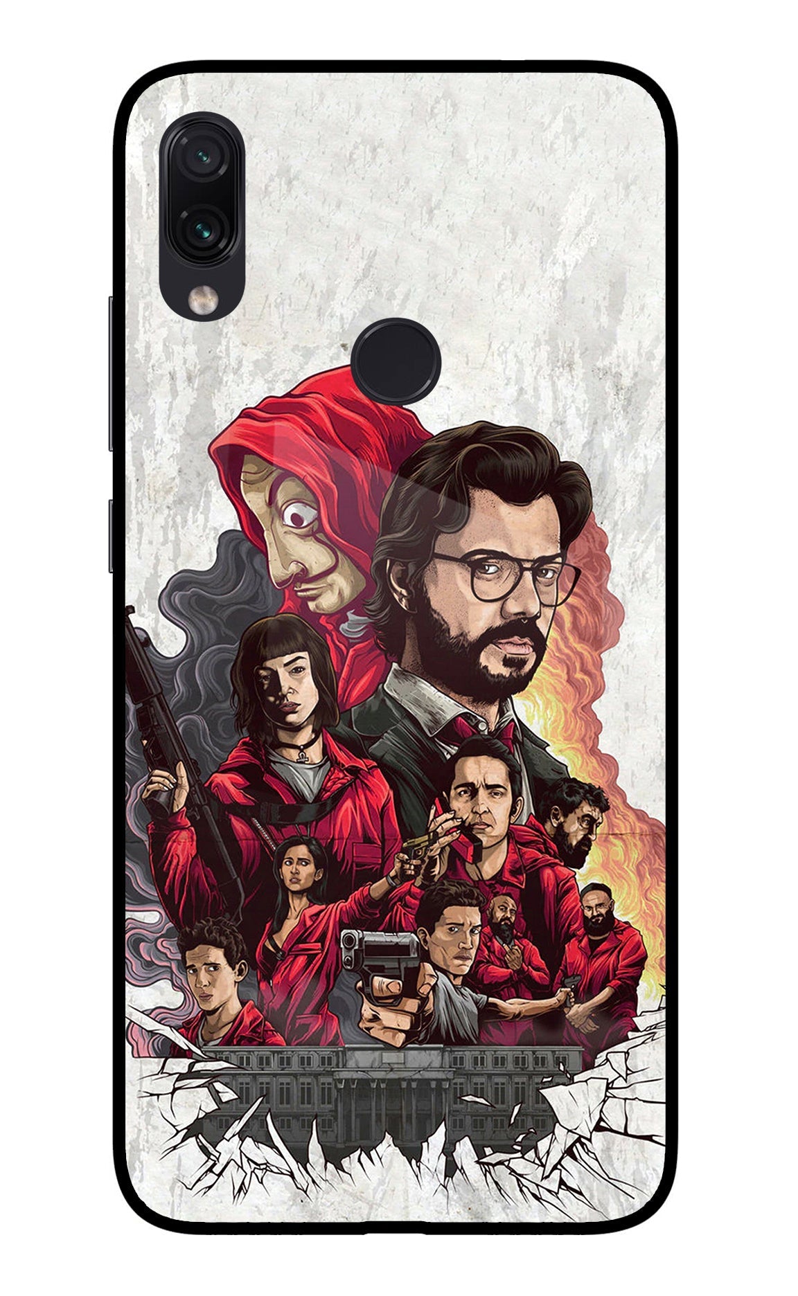 Money Heist Artwork Redmi Note 7/7S/7 Pro Glass Case