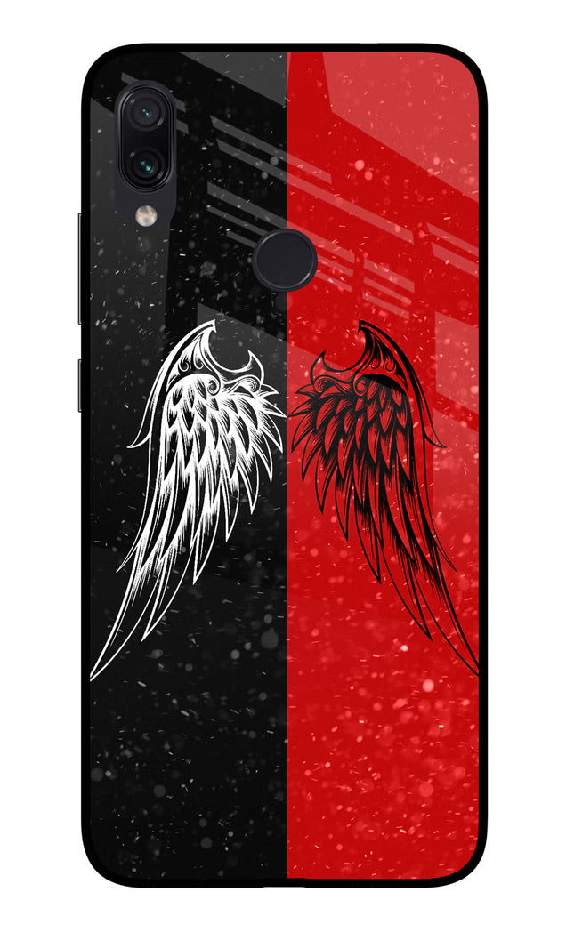 Wings Redmi Note 7/7S/7 Pro Glass Case Back Cover by Casekaro