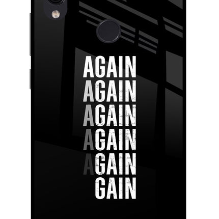 Again Again Gain Redmi Note 7/7S/7 Pro Glass Case Back Cover by Casekaro