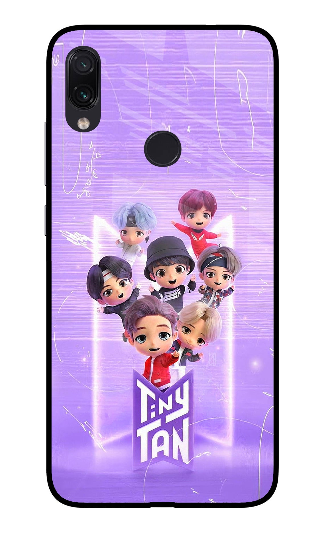 BTS Tiny Tan Redmi Note 7/7S/7 Pro Glass Case