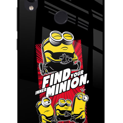 Find your inner Minion Redmi Note 7/7S/7 Pro Glass Case Back Cover by Casekaro