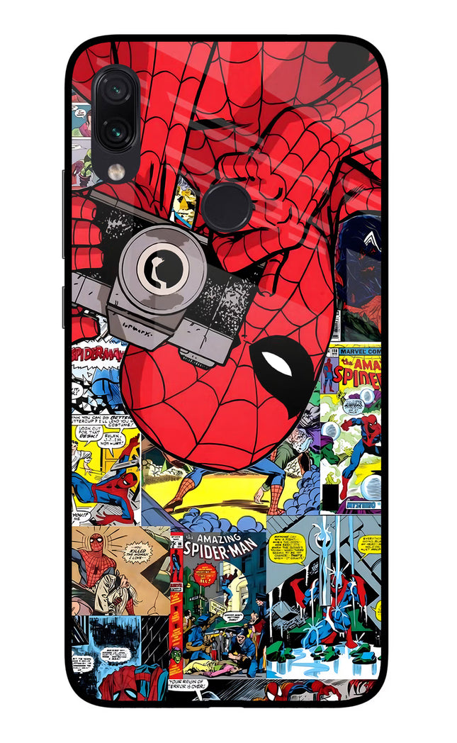 Spider Man Redmi Note 7/7S/7 Pro Glass Case Back Cover by Casekaro