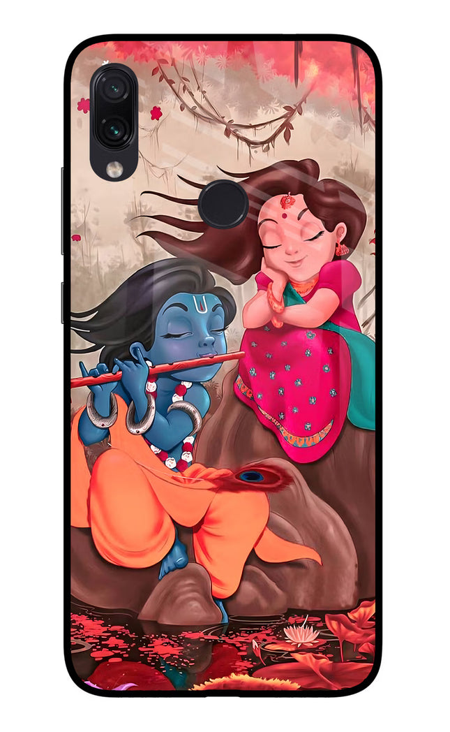 Radhe Krishna Redmi Note 7/7S/7 Pro Glass Case Back Cover by Casekaro