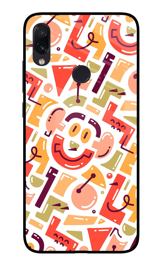 Doodle Pattern Redmi Note 7/7S/7 Pro Glass Case