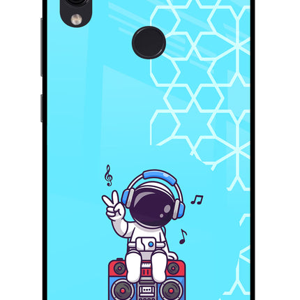 Cute Astronaut Chilling Redmi Note 7/7S/7 Pro Glass Case Back Cover by Casekaro