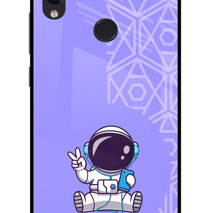Cute Astronaut Chilling Redmi Note 7/7S/7 Pro Glass Case Back Cover by Casekaro