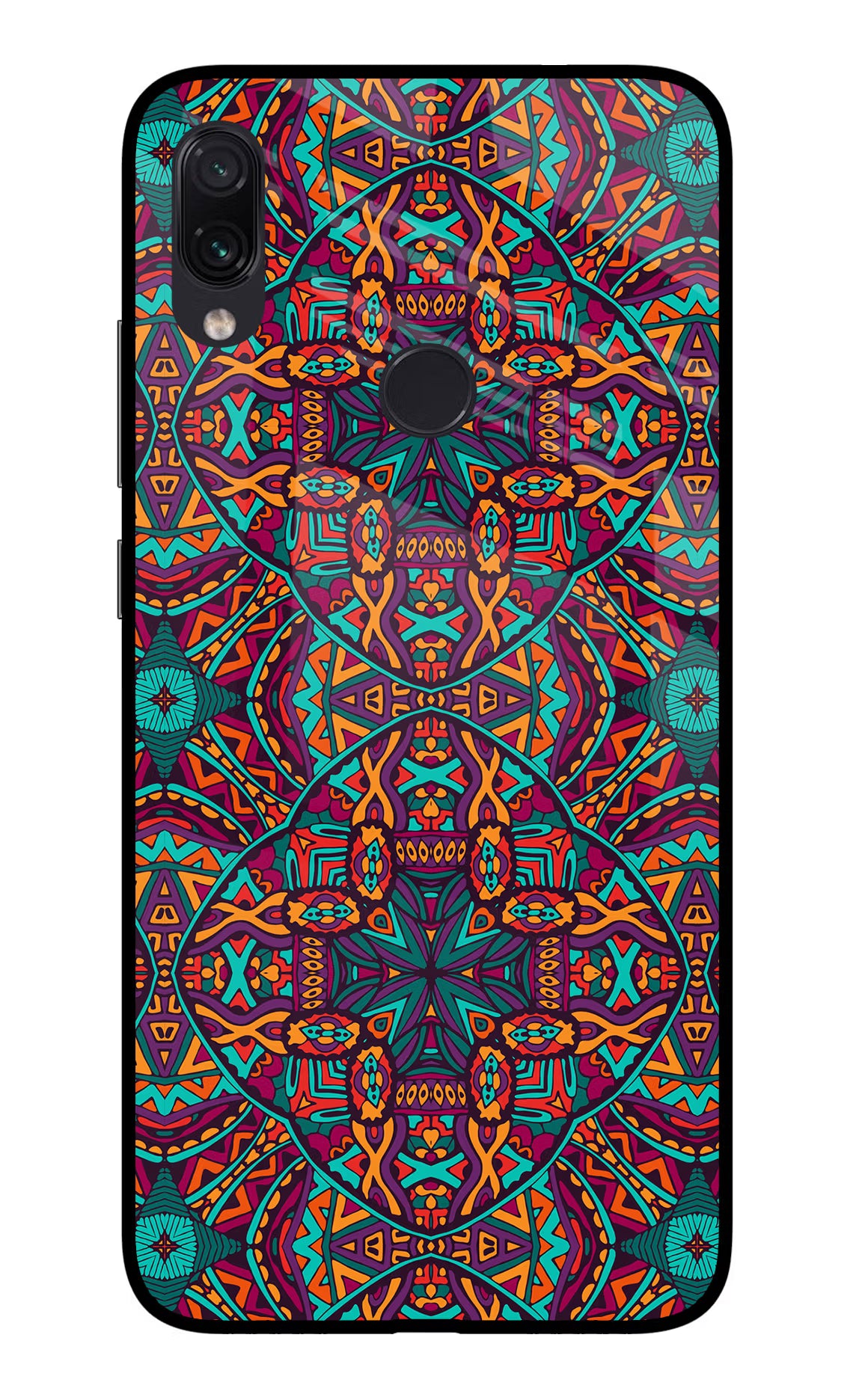 Colour Mandala Redmi Note 7/7S/7 Pro Glass Case Back Cover by Casekaro