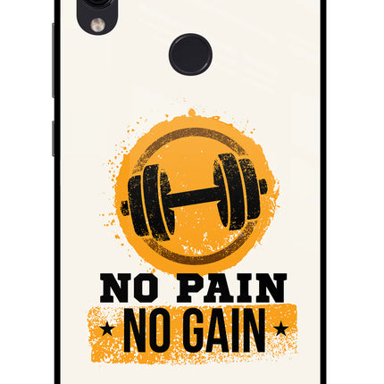 No Pain No Gain Redmi Note 7/7S/7 Pro Glass Case Back Cover by Casekaro