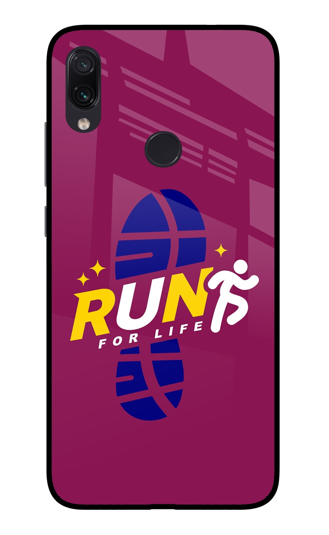 Run for Life Redmi Note 7/7S/7 Pro Glass Case